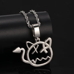 Jewelry Cartoon Imp Pendant Copper Zircon Animal Spectrum