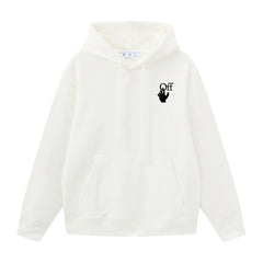 OW hoodie Palm Letter Arrow Pattern Pullover Hood