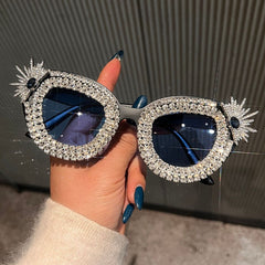 Trendy punk glasses retro uv protection sunglasses