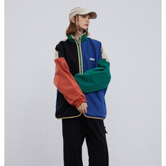 Unisex Jacket Vintage Loose Jacket Double-Sided Stand Collar Coat