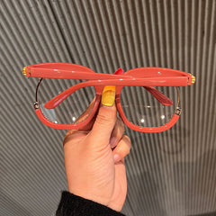 Trendy punk glasses diamond anti-blue light