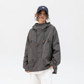 Unisex Jacket Mechanical Style Shell Jacket Hooded Jacket Coat