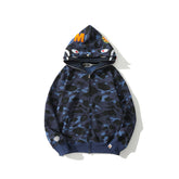 Ape Hoodie Camouflage Two Hat Cardigan Zipper