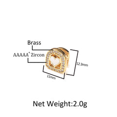 Grillz shell love single tooth braces real gold HIPHOP Royalty