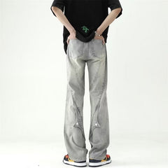 Men Jeans Loose Jeans Summer Oversize Skinny Wide-Leg Straight Pants