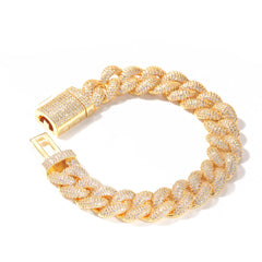 Bracelet Full Diamond Cuban Bracelet Fashion Zircon Bracelet St. Valentine's Spectrum