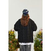 Unisex Jacket Loose Lapels Black Coat