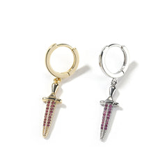 Earrings Zircon Sword Pendant Earrings Spectrum Armament