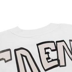 Mixed Emotion T-Shirt Blutosatire Boxy Crew Neck Loose Short Sleeve