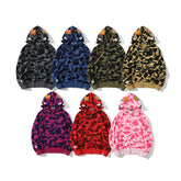 Ape Hoodie Classic Camo Shark Hooded Cardigan Zip Embroidery