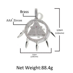 Jewelry Game King Millennium Wisdom Wheel Pendant Necklace Copper Inlaid Zircon Yu-Gi-Oh! Royalty Dog Tags Far East