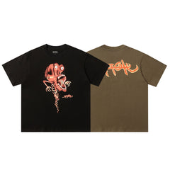 Travis Scott T-Shirt Crew Neck Short Sleeve Loose Lightning T-Shirt