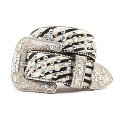 Hip-hop punk rhinestone belt for men and women neutral