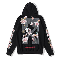 OW hoodie Bee Flower Arrow pattern hooded