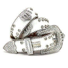 Hip-hop punk rhinestone belt crown rhinestone