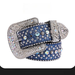 Hip-hop punk rhinestone belt y2k style wide version