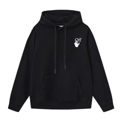 OW hoodie Palm Letter Arrow Pattern Pullover Hood