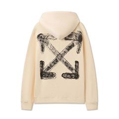 Off White hoodie stereoscopic sketch arrow pattern pullover hooded