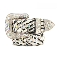 Hip-hop punk rhinestone belt for men and women neutral