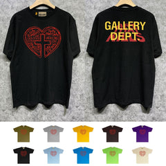 Gallery Dept T Shirt Retro Printed Loose Short-Sleeved Shirt