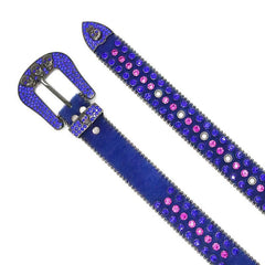 Hip-hop punk rhinestone belt skull punk style