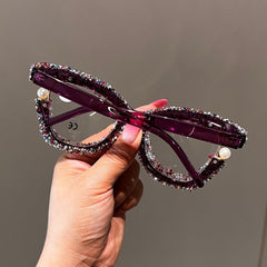 Trendy punk glasses rainbow frame retro