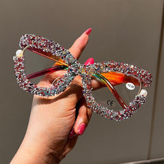 Trendy punk glasses rainbow frame retro