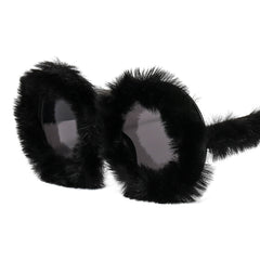 Trendy punk glasses stuffed funny round frame