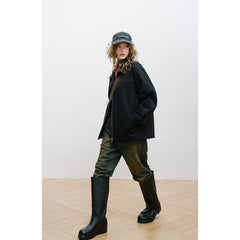 Unisex Jacket Rivet Vintage Overalls Jacket Coat