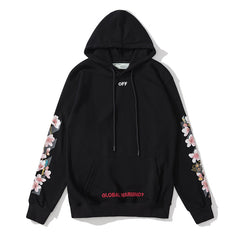 OW  hoodie Bee Flower Arrow pattern hooded
