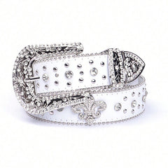 Hip-hop punk rhinestone belt crown decoration