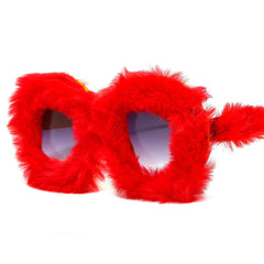 Trendy punk glasses stuffed funny round frame