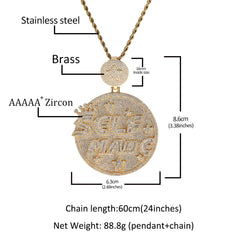 Jewelry selfmade letter pendant full diamond necklace Cannabis Word Up snowflake St. Valentine's Spectrum