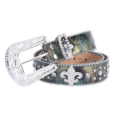 Hip-hop punk rhinestone belt crown decoration