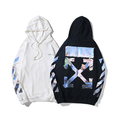 OW  hoodie Monet Oil Painting Series Crew Neck Pullover Hood