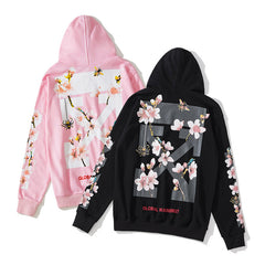 OW  hoodie Bee Flower Arrow pattern hooded