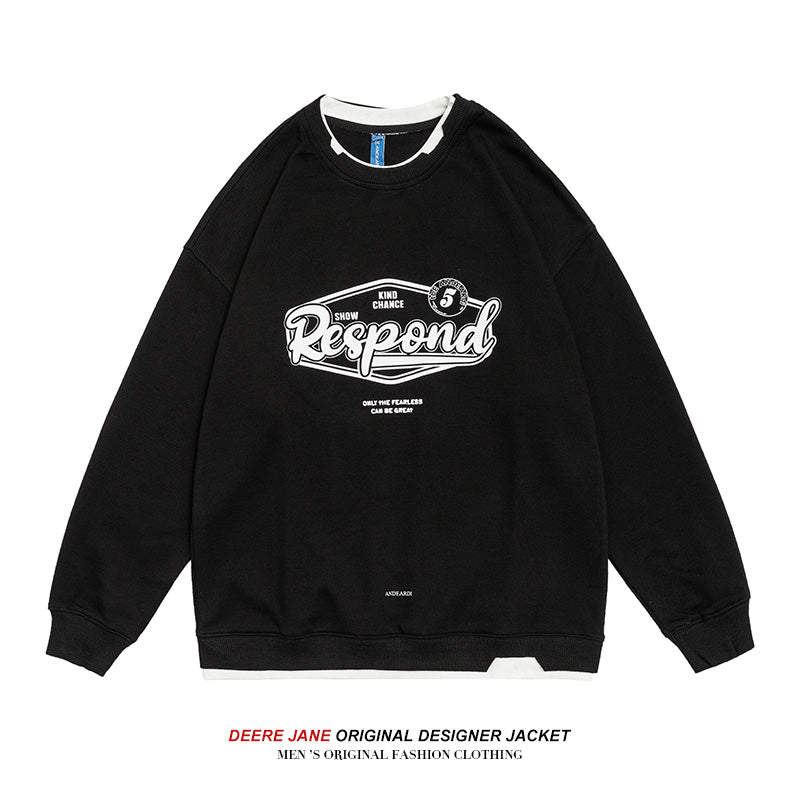 Men Pullover Hoodie Spring Loose Casual Top