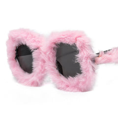 Trendy punk glasses stuffed funny round frame