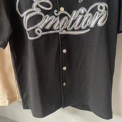 Mixed Emotion T-Shirt Embroidered polo shirt lapel casual loose short sleeve
