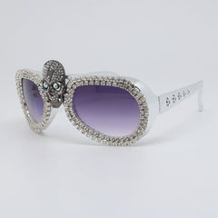 Trendy punk glasses retro diamond