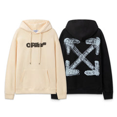 Off White hoodie stereoscopic sketch arrow pattern pullover hooded