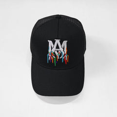 Amiri Hat Peaked Cap Sunshade Beach Casual Hat Adjustable Metal Lock Baseball Cap
